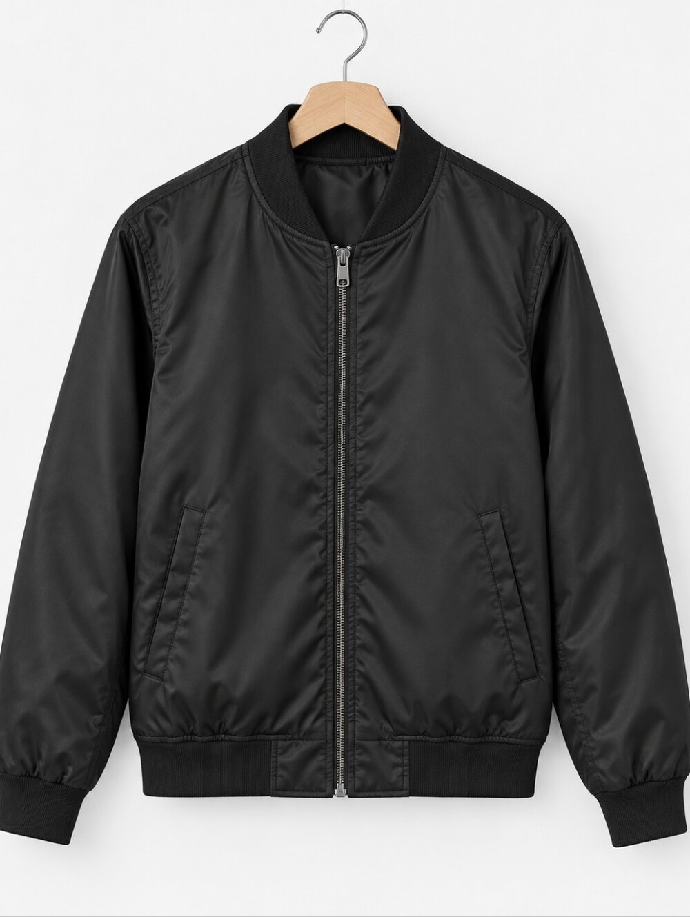 SMITH Black Men's Bomber Jacket